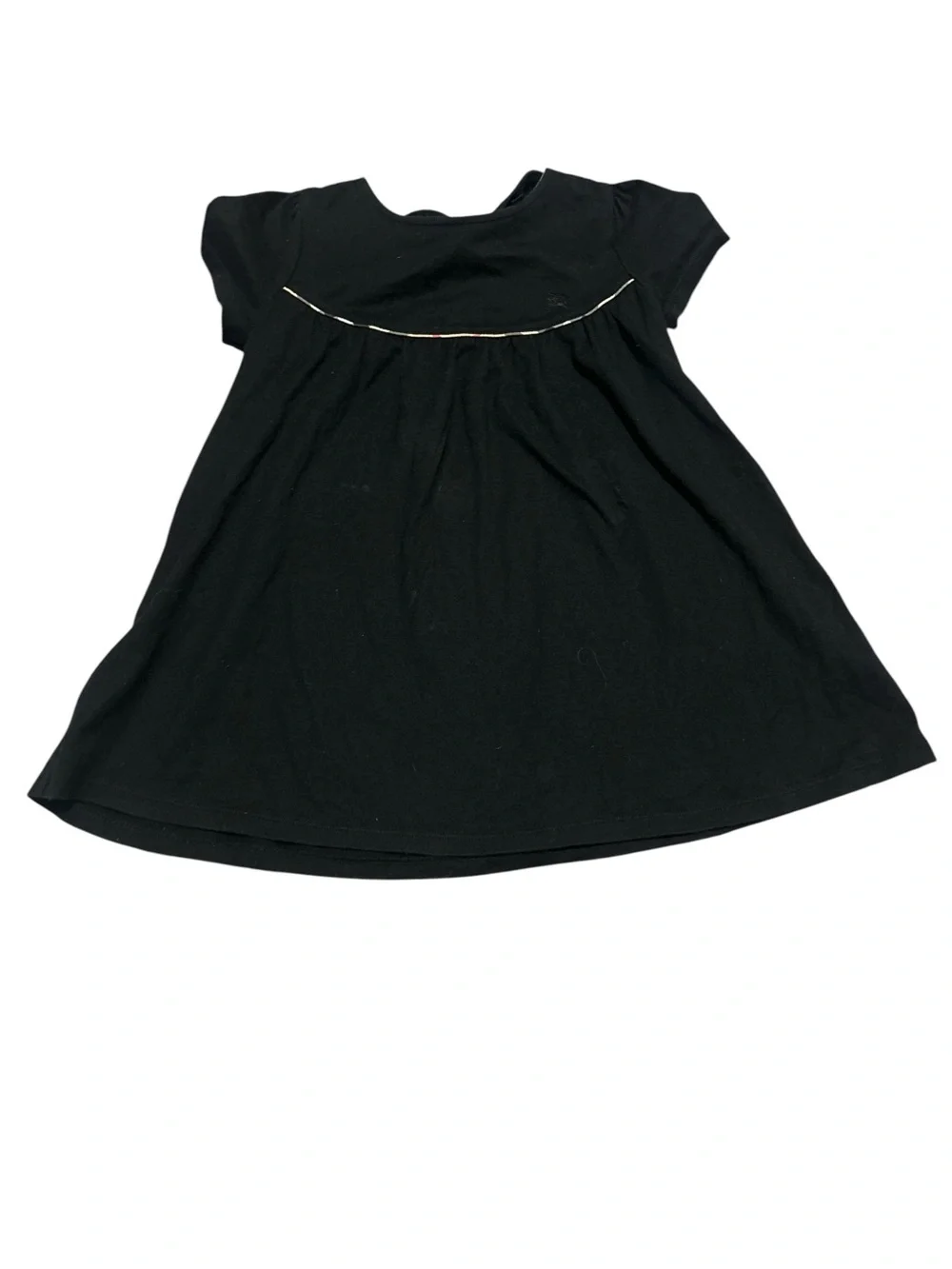 Burberry Baby Girls Iconic Short Sleeve Check Checkered Plaid Bow Mini Dress